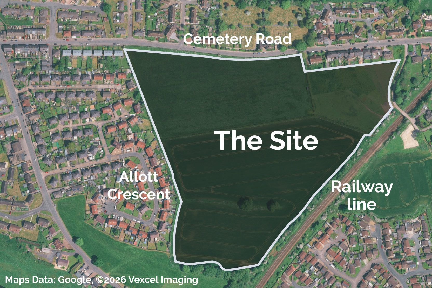 aerial photograph of the site